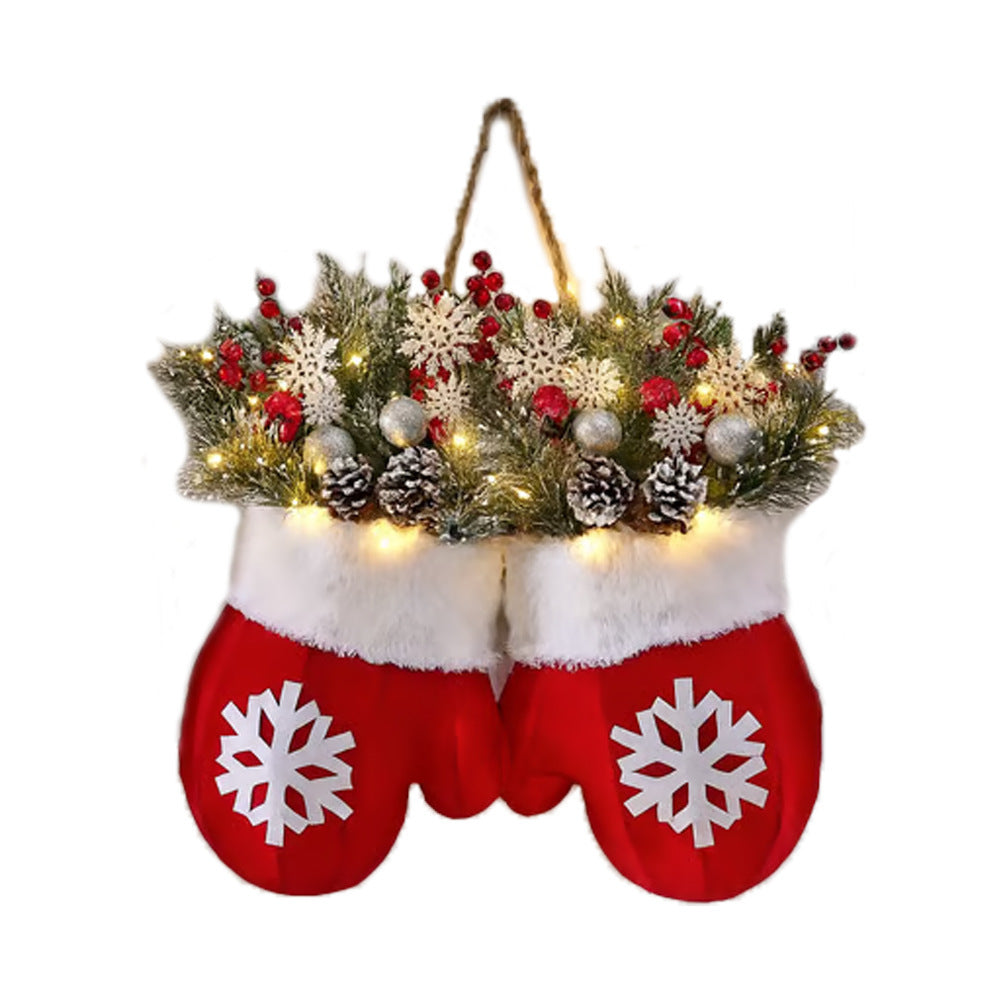 Christmas Glove Wreath – Festive Door & Window Decoration