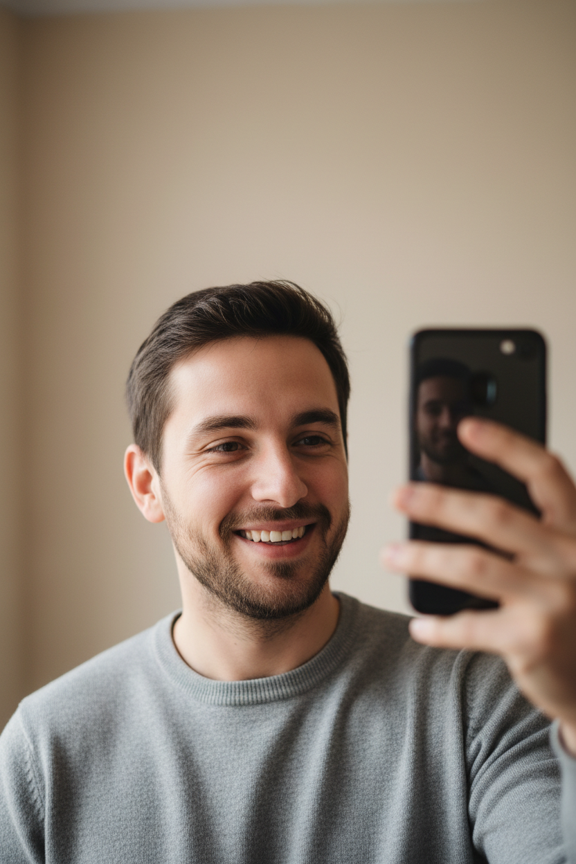 A man portaite Selfie image 